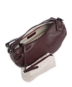 Philocalists Sparkle Beuteltasche genarbtes Leder bordeaux