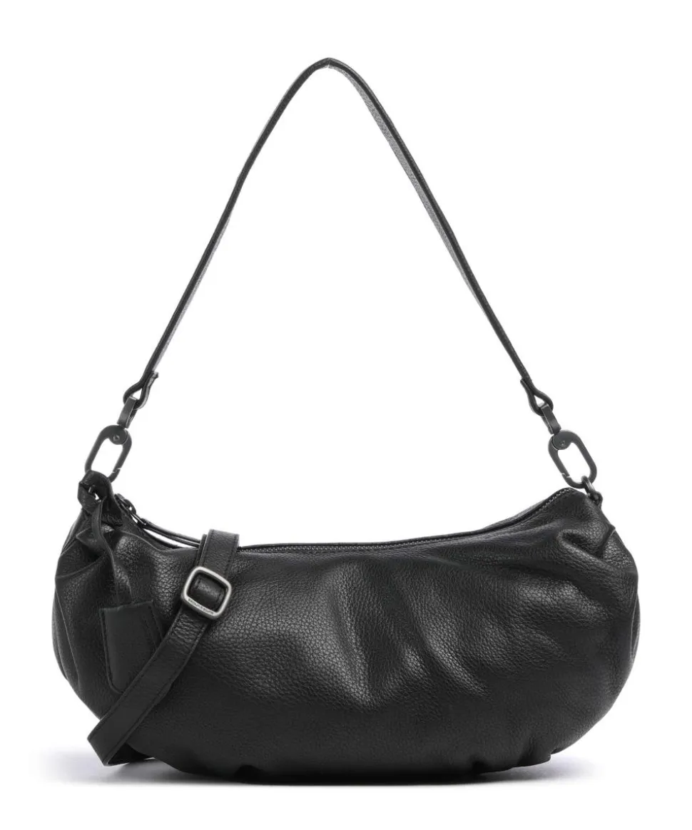 Philocalists Sparkle Beuteltasche genarbtes Leder schwarz