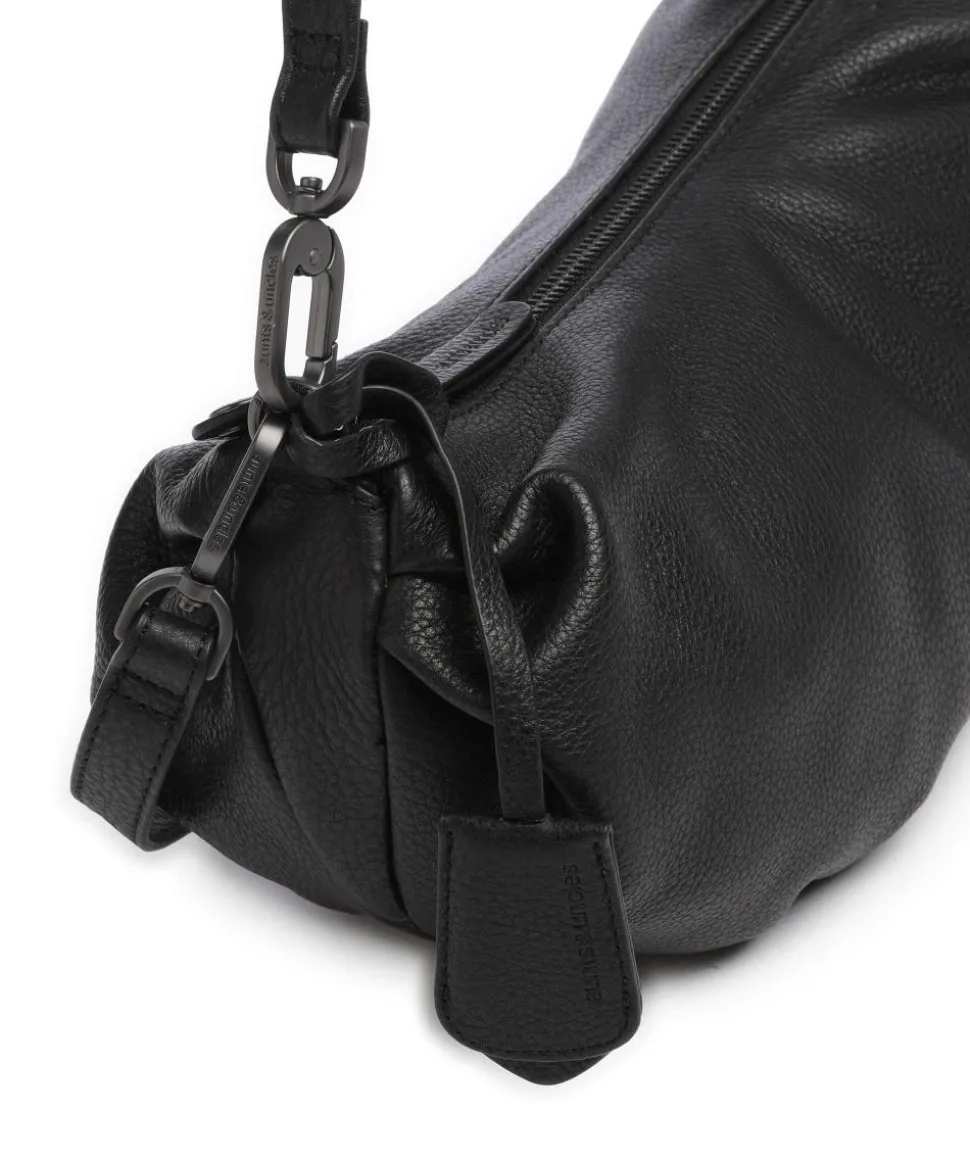 Philocalists Sparkle Beuteltasche genarbtes Leder schwarz