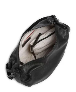 Philocalists Sparkle Beuteltasche genarbtes Leder schwarz