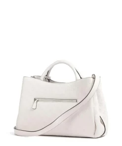 Phoebe Peony Debossed Handtasche Lederimitat elfenbein