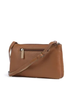 Pienza Umhängetasche genarbtes Leder cognac