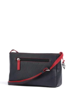 Pienza Umhängetasche genarbtes Leder dunkelblau