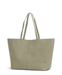 Pija Shopper aufgerautes Kalbsleder graugrün