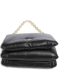 Piuma_Lucido Puffer Schultertasche weiches Rindsleder schwarz