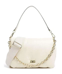 Piuma_Lucido Puffer Schultertasche fein genarbtes Rindsleder elfenbein