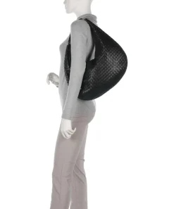 Piuma Nana Beuteltasche Lammleder schwarz