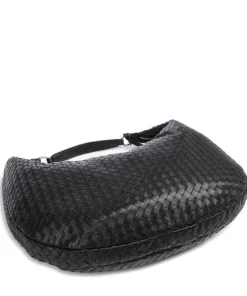 Piuma Nana Beuteltasche Lammleder schwarz