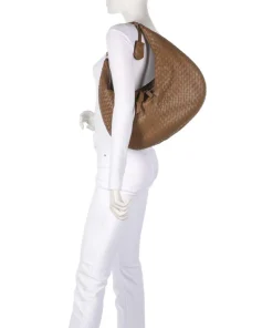 Piuma Nana Beuteltasche Lammleder braun