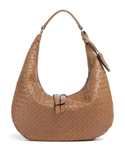 Piuma Nana Small Beuteltasche fein genarbtes Leder braun