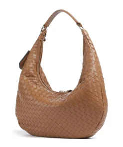 Piuma Nana Small Beuteltasche fein genarbtes Leder braun