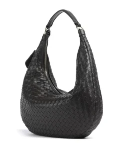 Piuma Nana Small Beuteltasche fein genarbtes Leder dunkelbraun