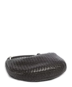 Piuma Nana Small Beuteltasche fein genarbtes Leder dunkelbraun