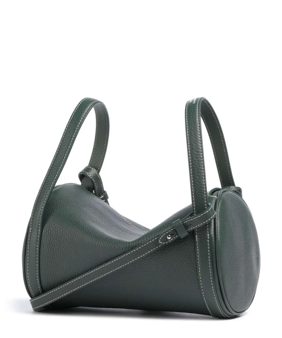 Play Medium Umhängetasche genarbtes Rindsleder dunkelgrün