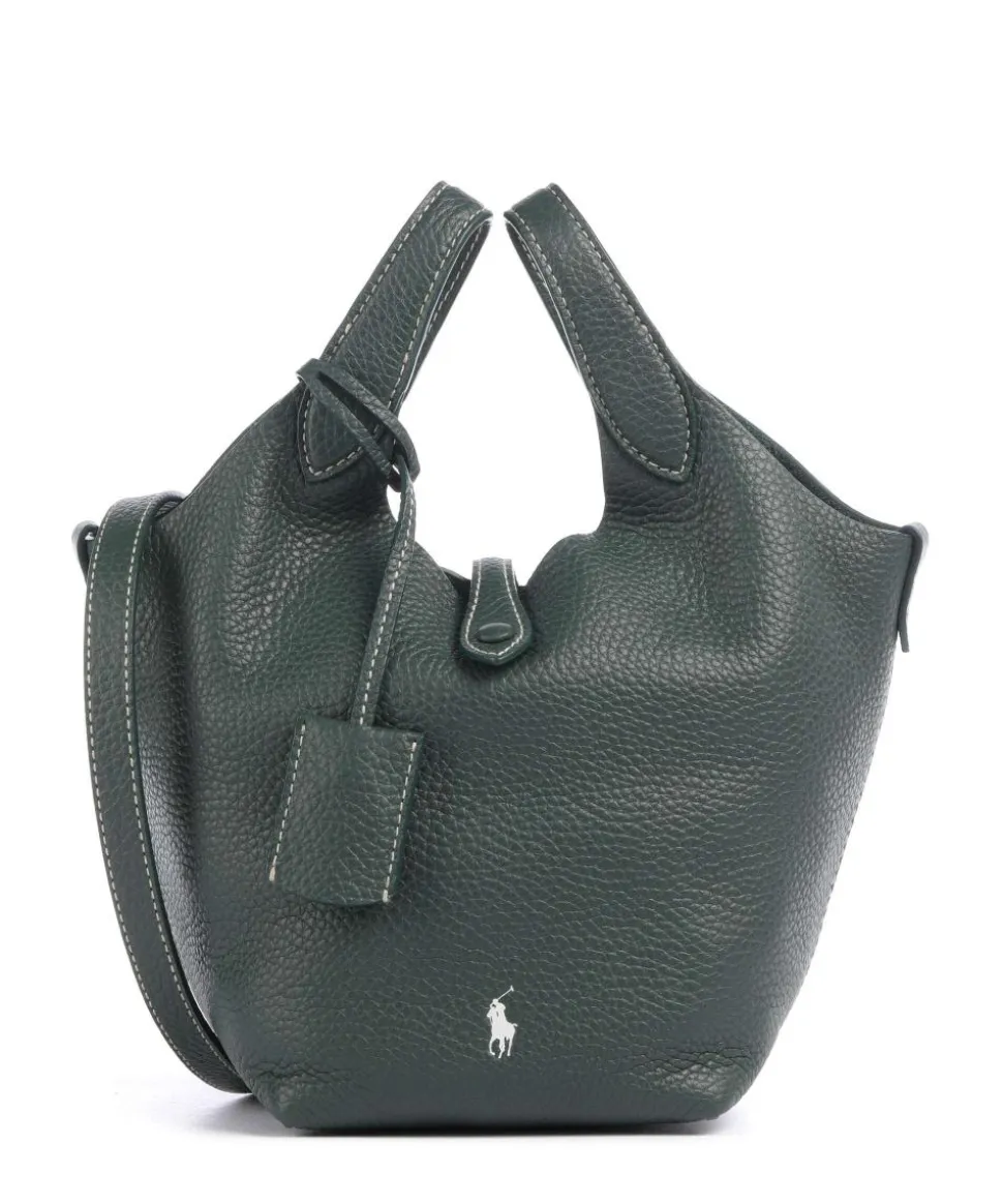 Play Small Umhängetasche genarbtes Rindsleder dunkelgrün