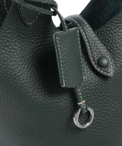 Play Small Umhängetasche genarbtes Rindsleder dunkelgrün