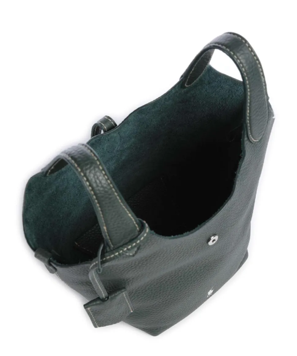 Play Small Umhängetasche genarbtes Rindsleder dunkelgrün