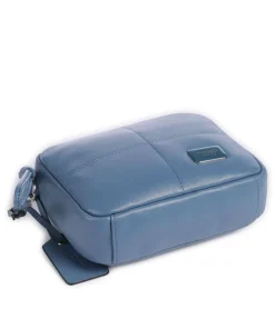 Plaza Umhängetasche weiches Rindsleder blaugrau