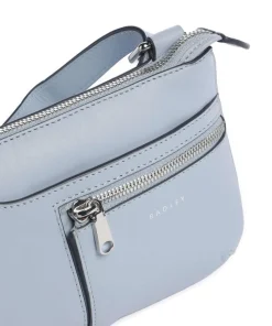 Pockets Icon Umhängetasche fein genarbtes Rindsleder hellblau