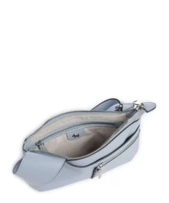 Pockets Icon Umhängetasche fein genarbtes Rindsleder hellblau