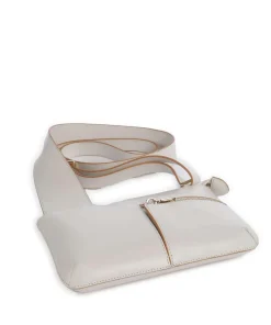 Pockets Icon Umhängetasche fein genarbtes Rindsleder elfenbein