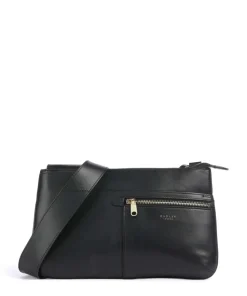 Pockets Umhängetasche fein genarbtes Rindsleder schwarz