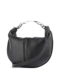 Polly Mini Handtasche Lederimitat schwarz