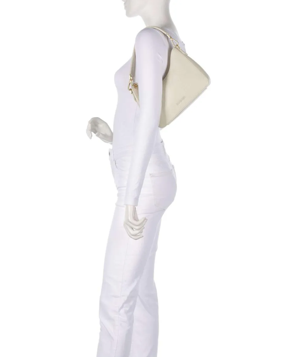 Pontresina Neve Lora Schultertasche genarbtes Leder creme