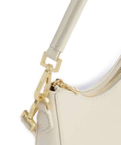 Pontresina Neve Lora Schultertasche genarbtes Leder creme