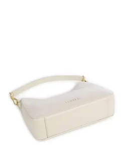 Pontresina Neve Lora Schultertasche genarbtes Leder creme