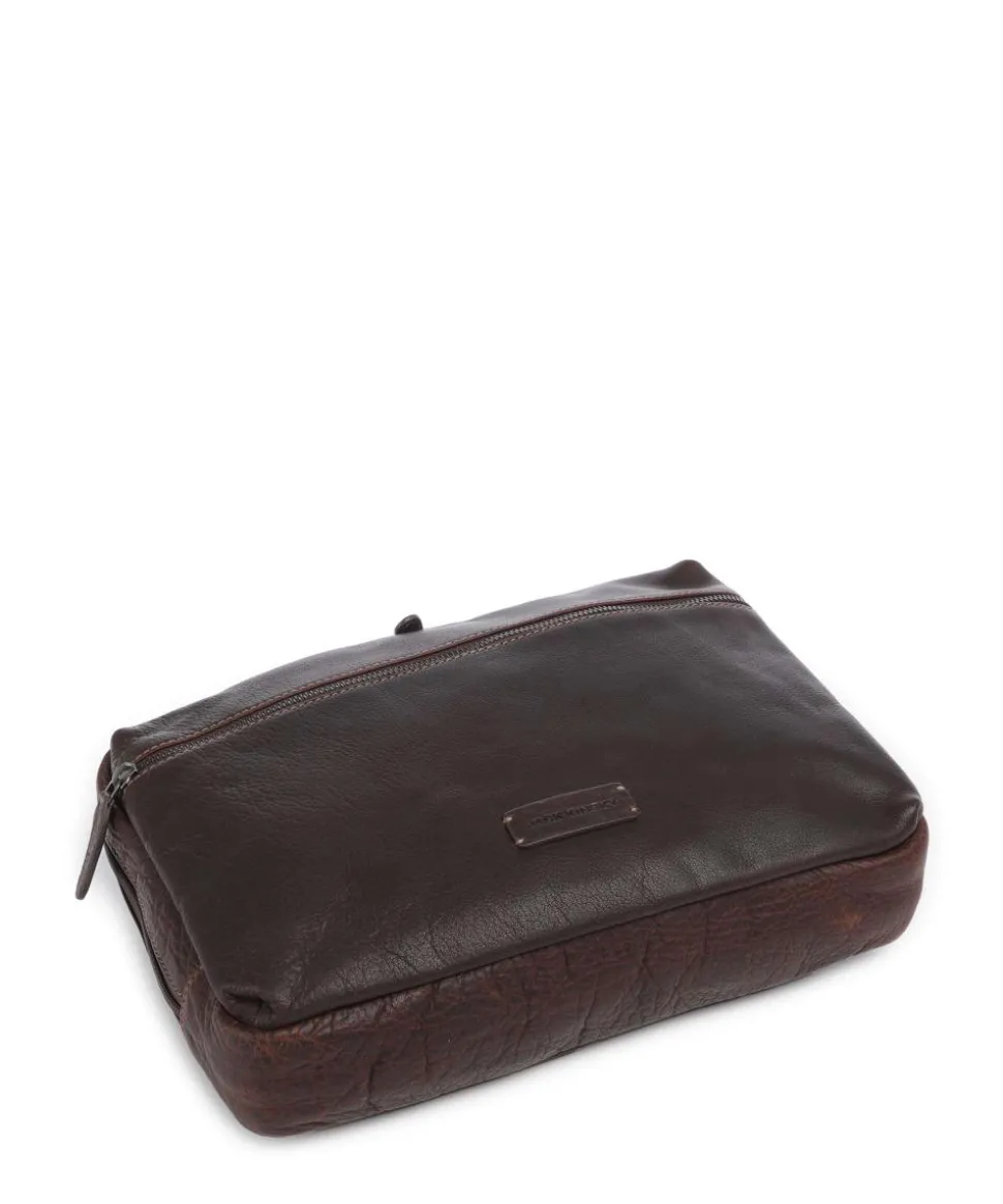 Porto 11 Umhängetasche genarbtes Leder dunkelbraun