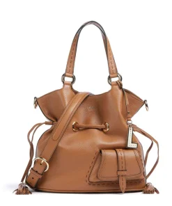 Premier Flirt M Bucket bag genarbtes Rindsleder camel