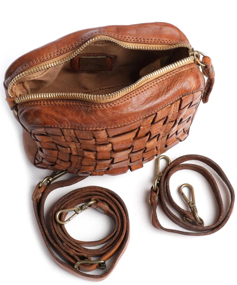 Prestige Umhängetasche fein genarbtes Rindsleder cognac