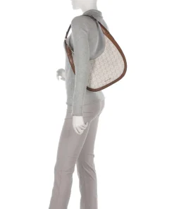 Preston Beuteltasche Canvas elfenbein/braun