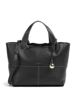 Primrose M Handtasche genarbtes Leder schwarz
