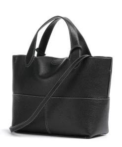 Primrose M Handtasche genarbtes Leder schwarz