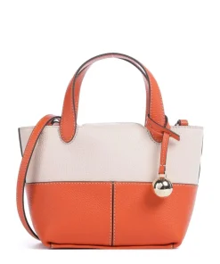 Primrose Mini Umhängetasche genarbtes Leder orange