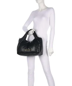 Puffy Foulard Handtasche Lederimitat schwarz