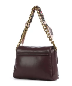 Puffy Foulard Schultertasche Lederimitat wein