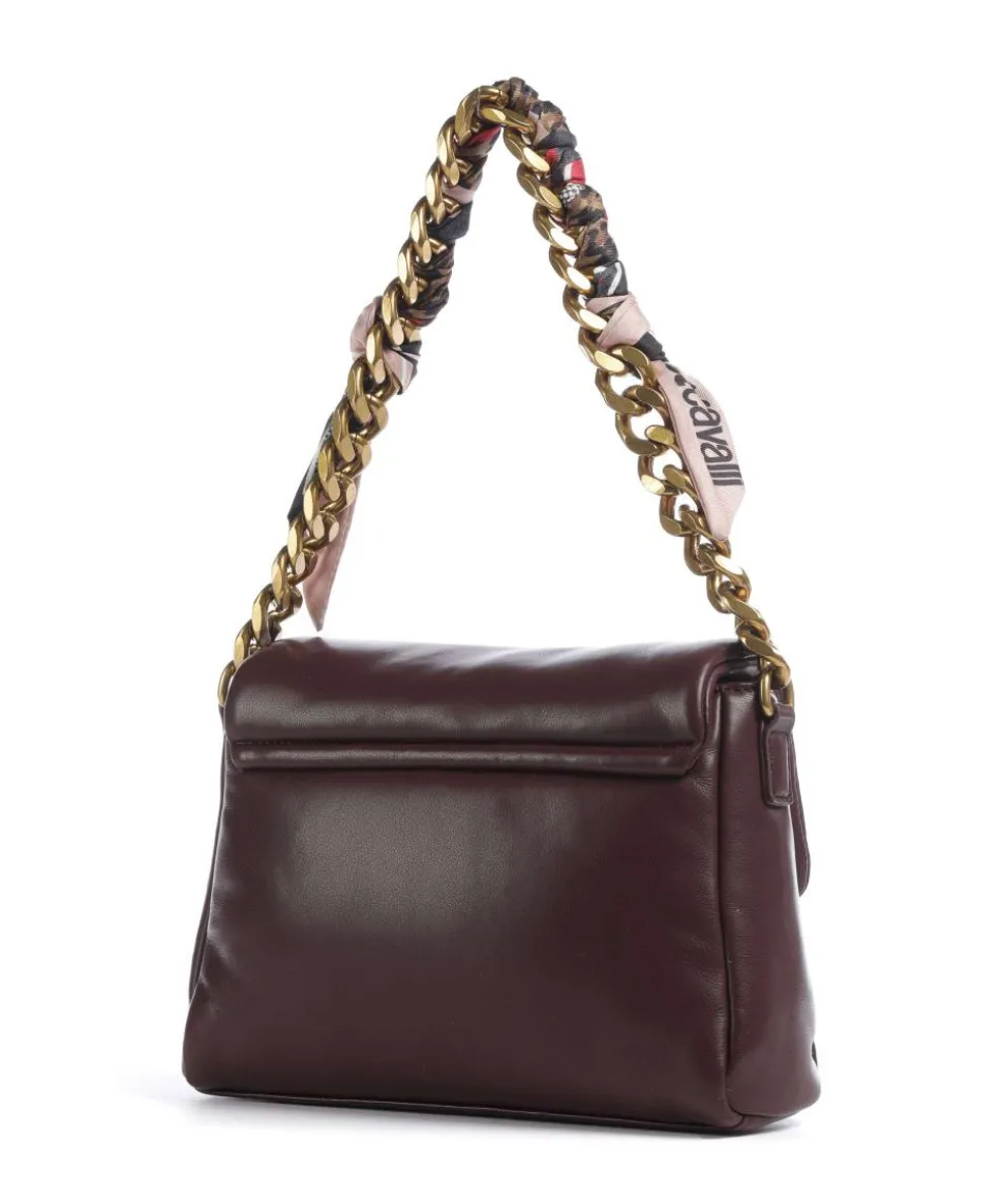 Puffy Foulard Schultertasche Lederimitat wein