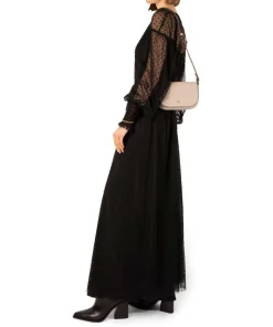 Pura S Umhängetasche genarbtes Rindsleder beige