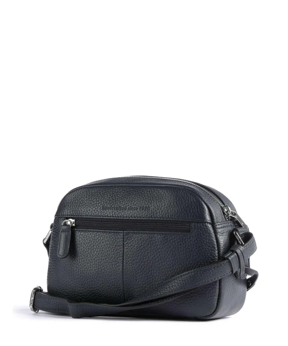 Pure Umhängetasche genarbtes Rindsleder dunkelblau