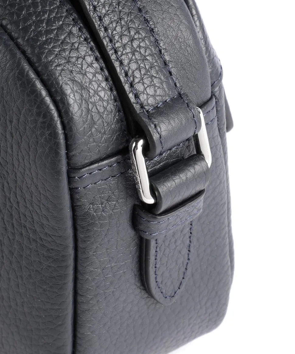 Pure Umhängetasche genarbtes Rindsleder dunkelblau