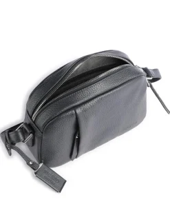 Pure Umhängetasche genarbtes Rindsleder dunkelblau