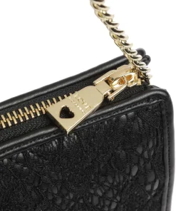 Quilted Lace Schultertasche Lederimitat, Polyester schwarz