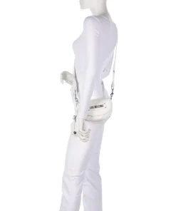 Quilted Umhängetasche Lederimitat weiß