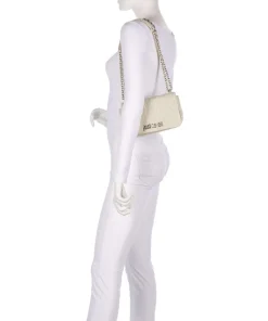 Quilted Zebra Schultertasche Lederimitat creme