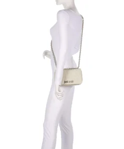 Quilted Zebra Schultertasche Lederimitat creme