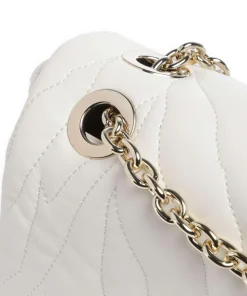 Quilted Zebra Schultertasche Lederimitat weiß