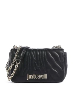 Quilted Zebra Schultertasche Lederimitat schwarz